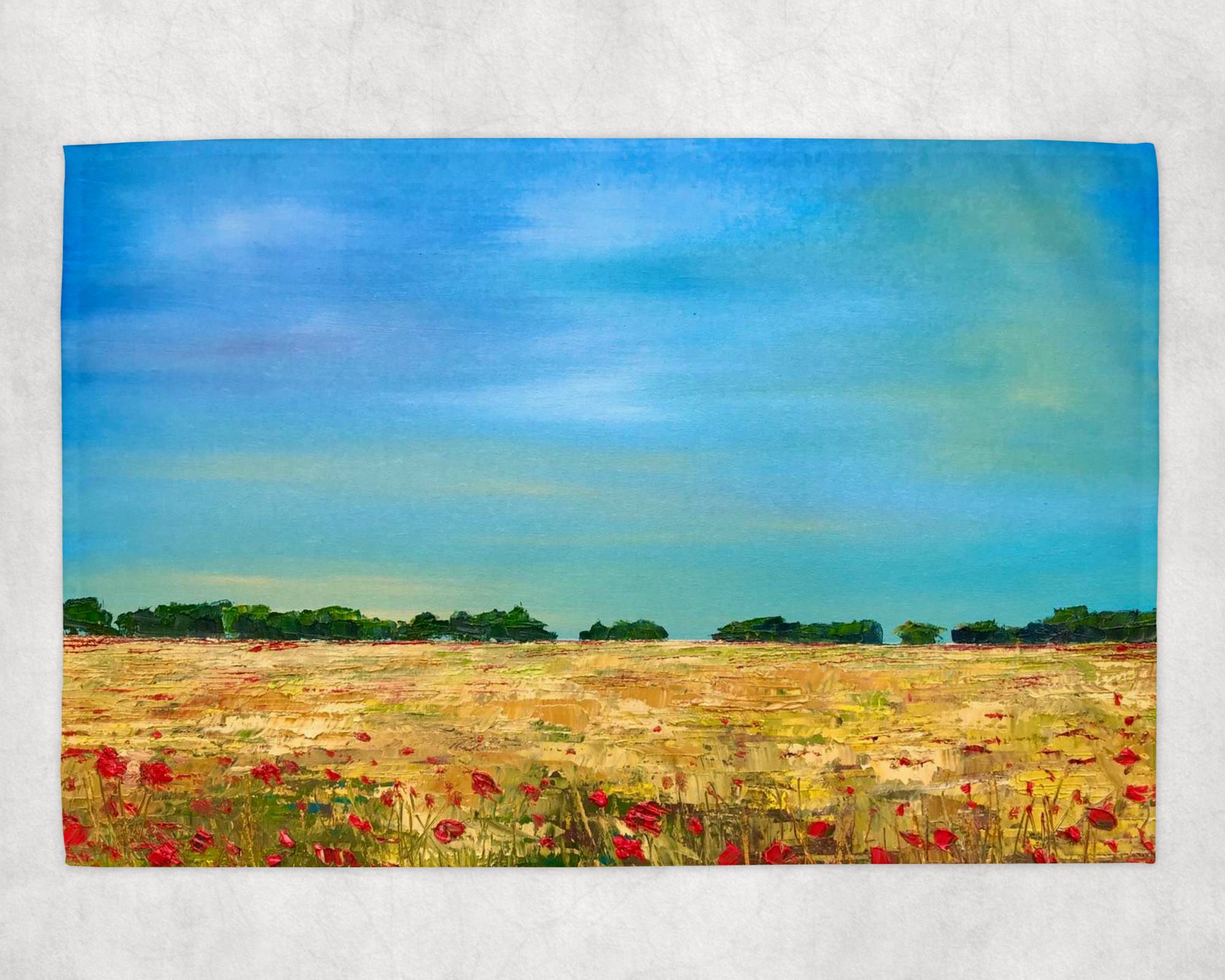 Red & Gold Tea Towel